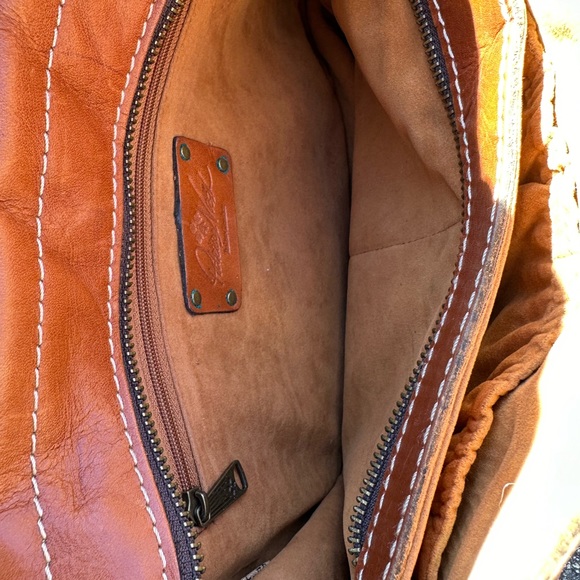 Patricia Nash Brown Smooth London Leather Saddle Crossbody Bag - Picture 9 of 10